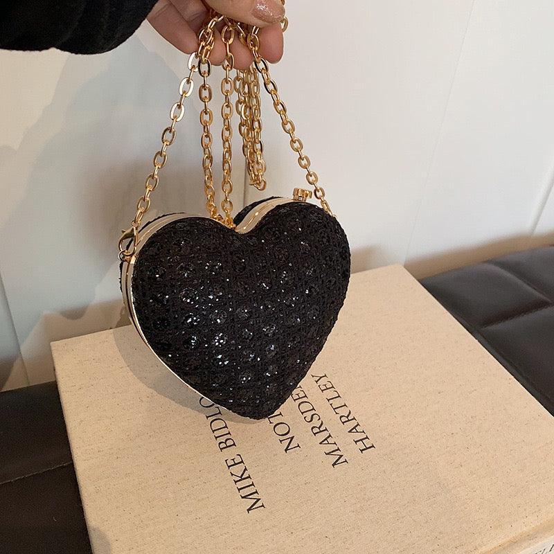 Janice Elegant Heart-Shaped Evening Bag