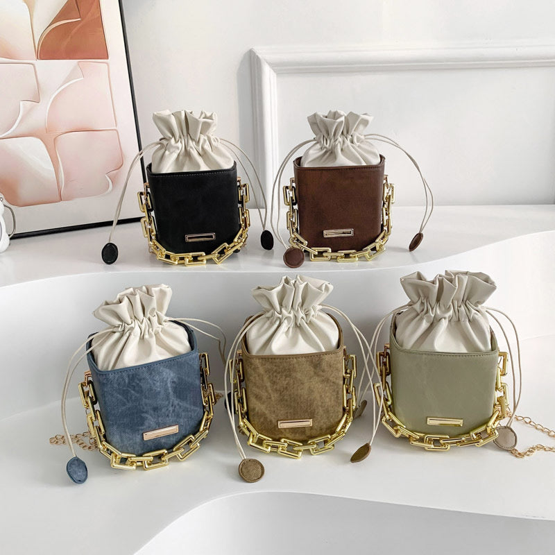 Adia Vintage Bucket String Crossbody Bags