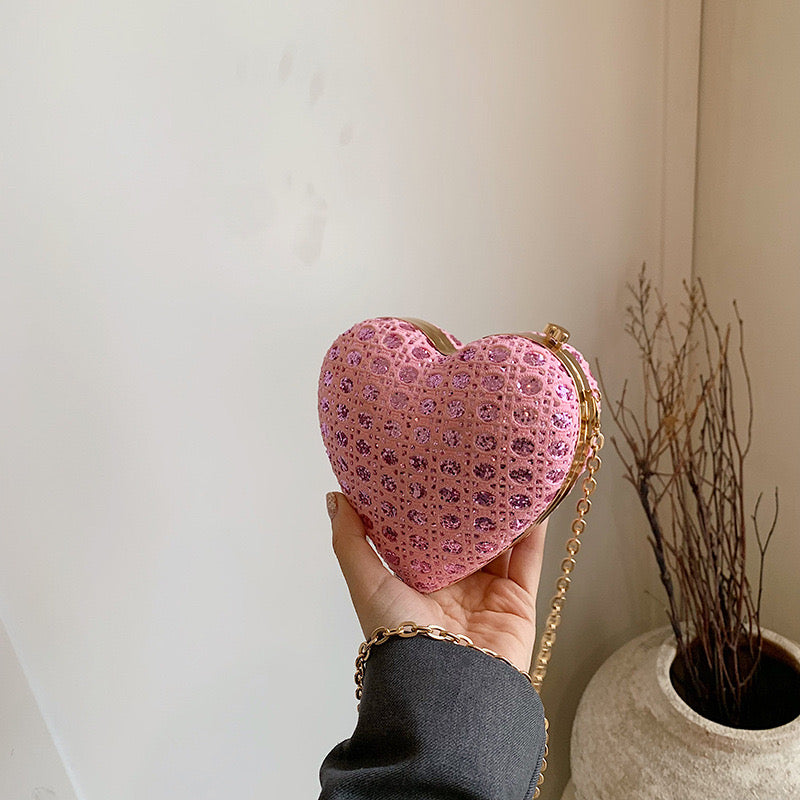 Janice Elegant Heart-Shaped Evening Bag
