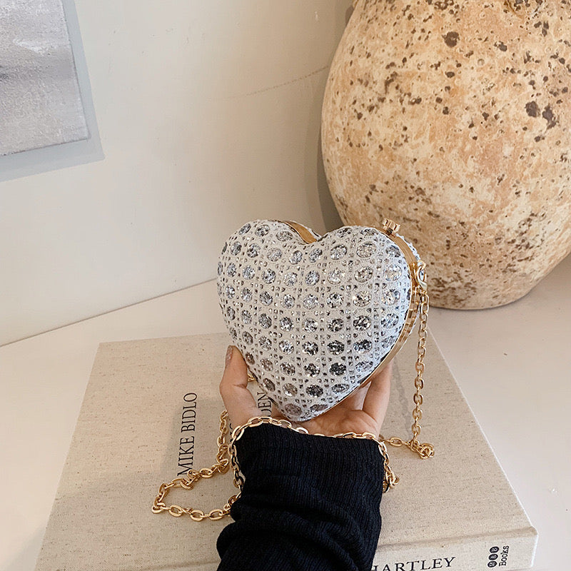 Janice Elegant Heart-Shaped Evening Bag