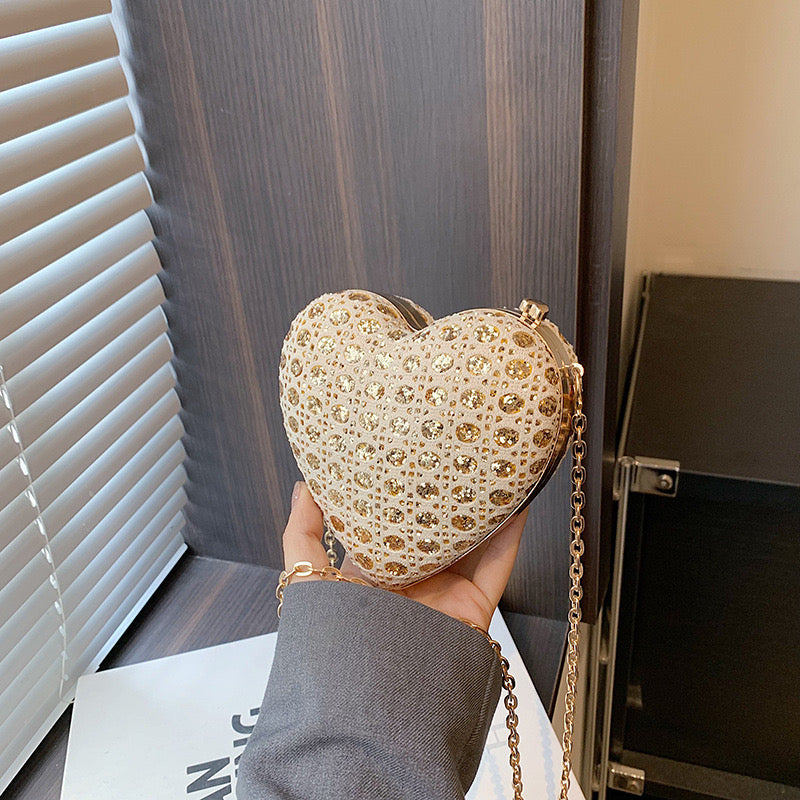 Janice Elegant Heart-Shaped Evening Bag